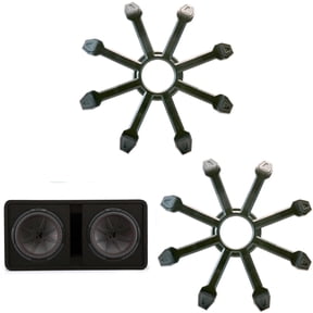 Kicker Comp R 12 Inch Dual Subwoofer in Vented Enclosure Package with Grills