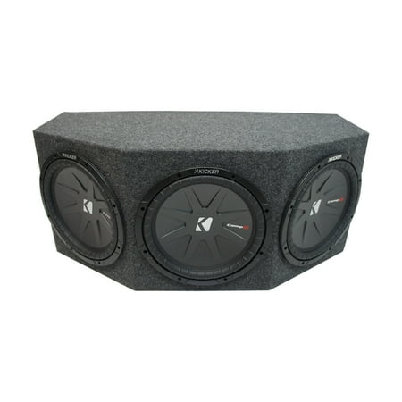 Kicker CompR CWR12 Triple 12" Subwoofer Loaded 1800 Watt Sub Box Final 1.3 Ohm