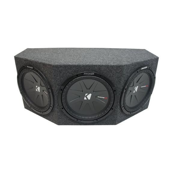 Kicker CompR CWR12 Triple 12" Subwoofer Loaded 1800 Watt Sub Box Final 1.3 Ohm