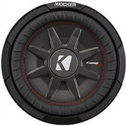 Kicker CompRT Single 10 Inch 800 Watt Max Dual 2 Ohm Shallow Slim Car Subwoofer