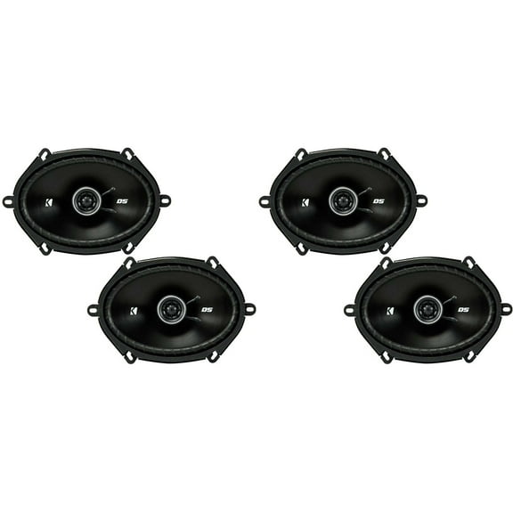 Kicker DSC680 6x8-Inch (160x200mm) Coaxial Speakers w/ 43DSC6804 6x8" Coaxial Bundle
