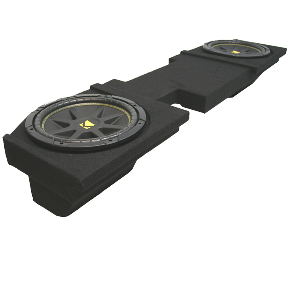 Kicker Dodge Ram 20022013 43C124 12" Sub 150W Sub & DTB2X12QUADUP 12" Sub Box