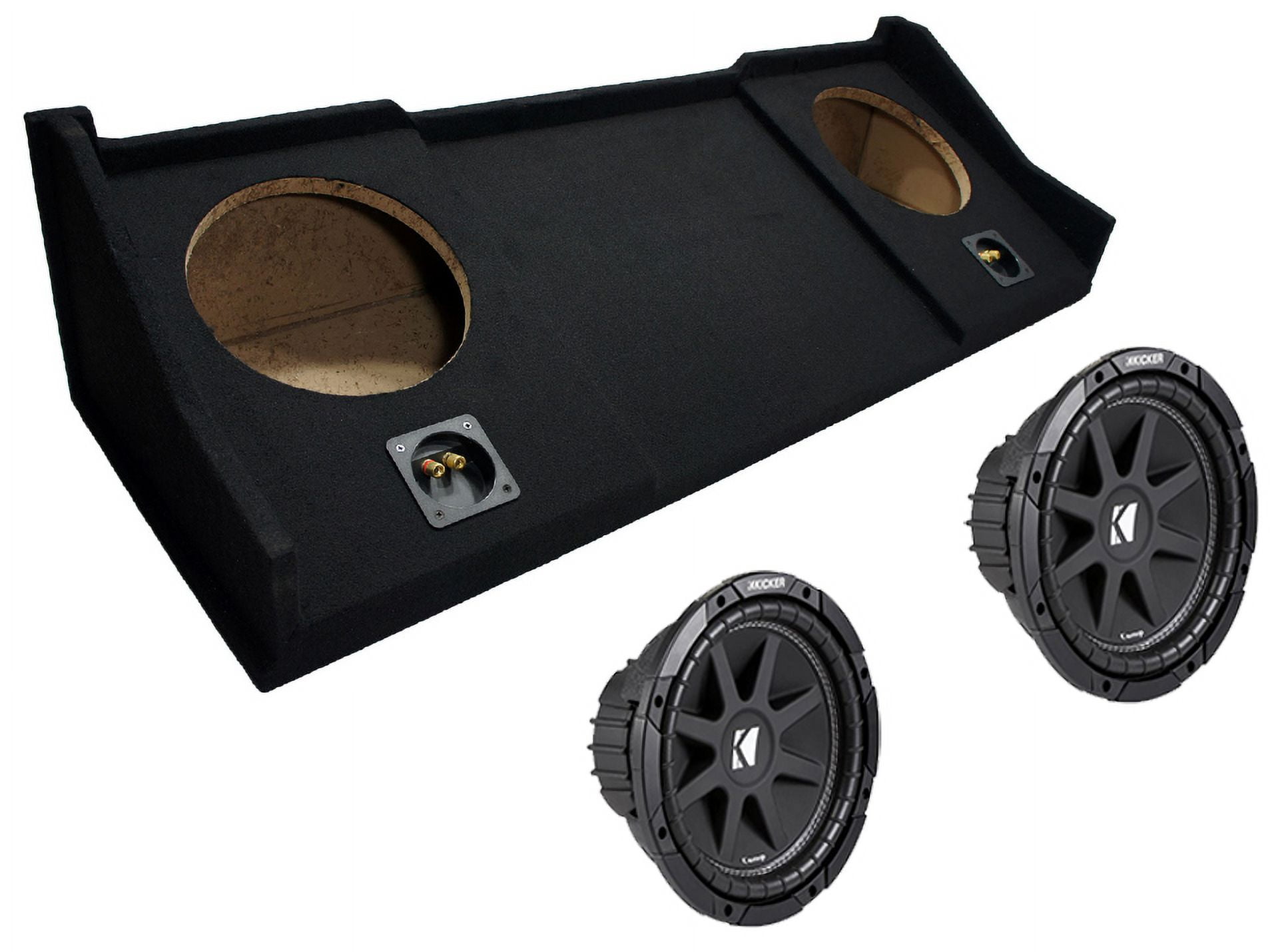 Kicker Dodge Ram 9801 43C104 C10 Series Sub & ASC EXDODGE2X10 Box Enclosure