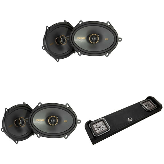 Kicker F-150 09-UP Crew Cab Audio Speaker Upgrade & Vehicle Specific Dual 10" Solobaric Enclosure