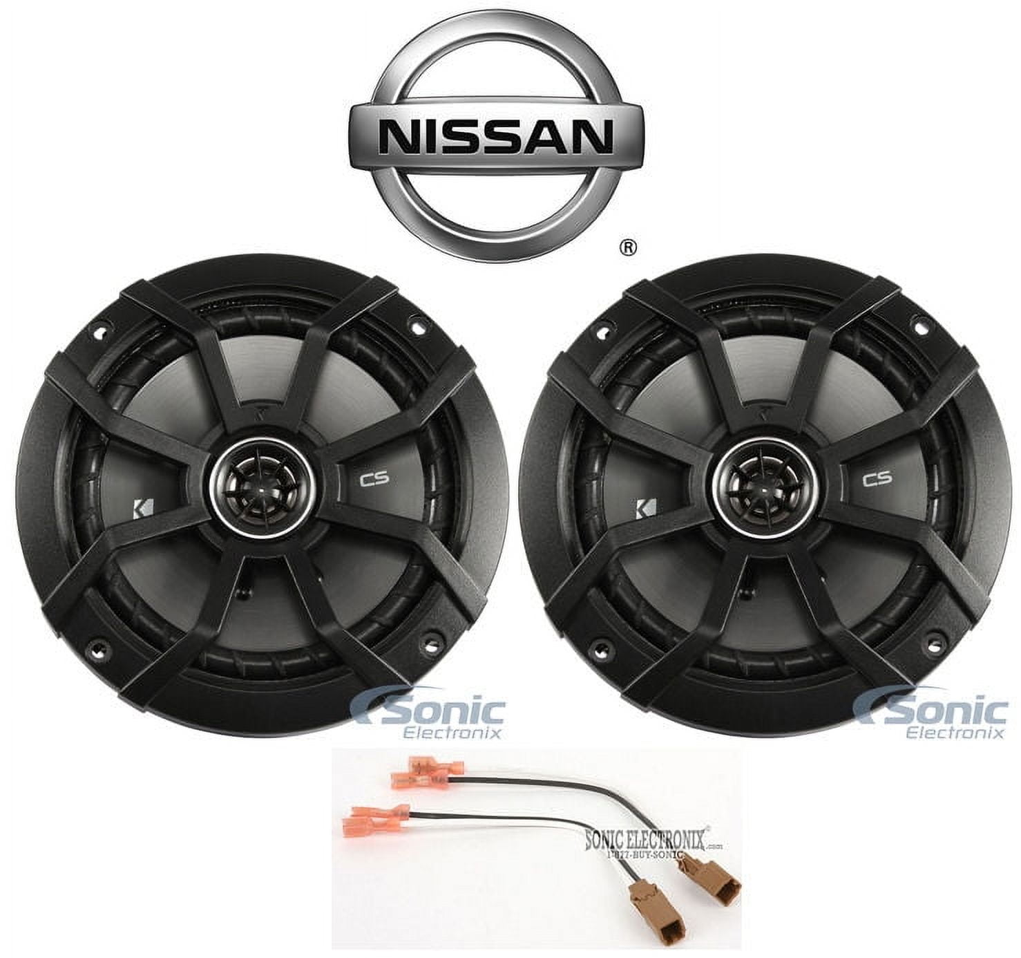 Kicker Front Door 6.5" Speaker Replacement For 2002-2018 Nissan Altima Sedan 600W Coaxial Speakers