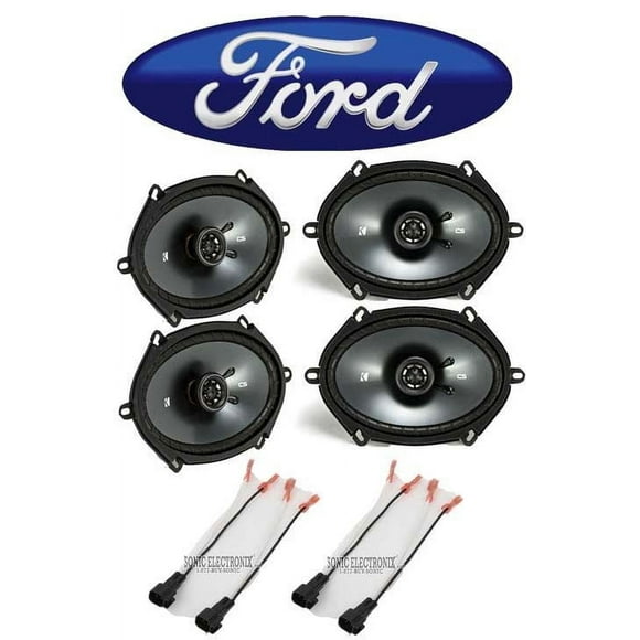 Kicker Front + Rear Speaker Replacement Package for 1999 - 2004 Ford Trucks 2 Pairs of 6x8" Speakers