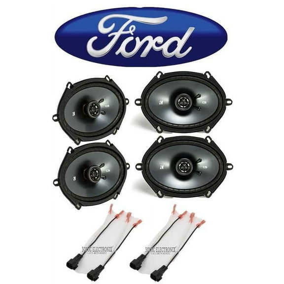 Kicker Front + Rear Speaker Replacement Package for 1999 - 2004 Ford Trucks 2 Pairs of 6x8" Speakers