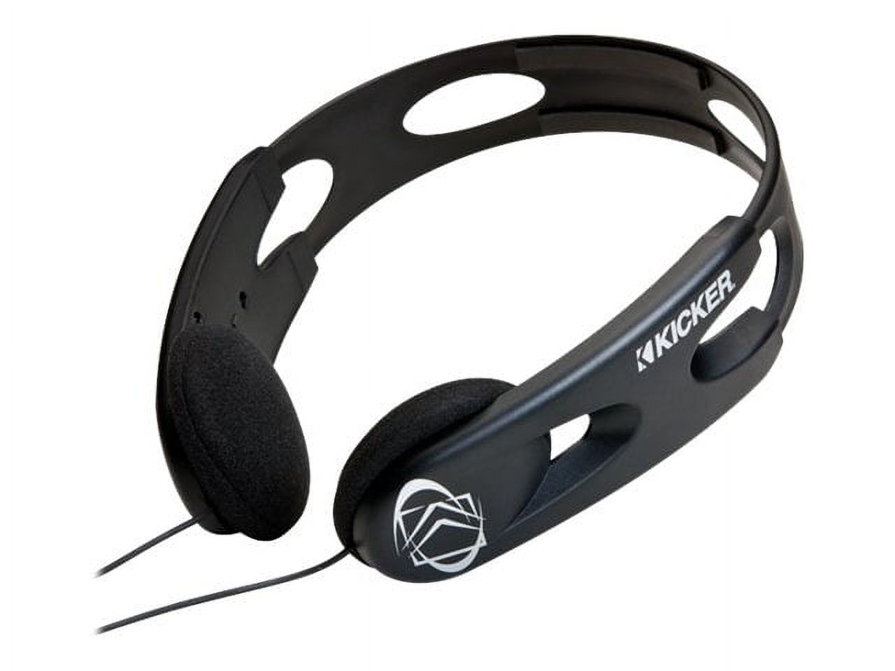 Kicker HP201 - Headphones - on-ear - wired - 3.5 mm jack - black - image 1 of 3