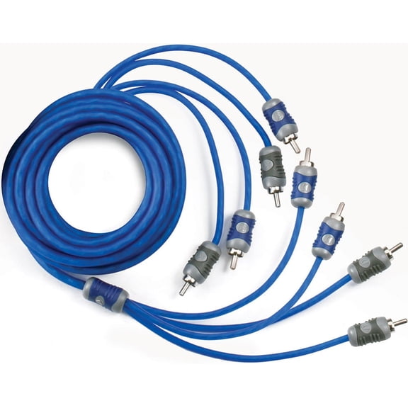 Kicker 46KI46 K-Series 4-Channel RCA Interconnect, 6.0 Meter