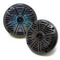 thumbnail image 1 of Kicker KM614L LED 6.5 OEM Replacement Marine Speakers with Charcoal Salt Water Grills - 1 Pair, 2 Speakers, 1 of 6
