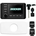 thumbnail image 1 of Kicker KMC4 Waterproof Radio With Stinger SEADASH3W Universal Marine 3" Radio Dash Kit - White, And SMRAUXUSB3 Usb/Aux, 1 of 9