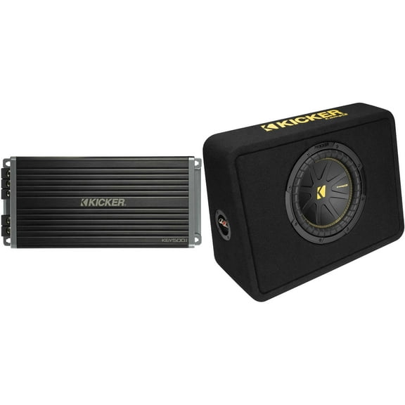Kicker Key500.1 Smart Mono Amp & 10" 50TCWC104 Truck Box Bundle
