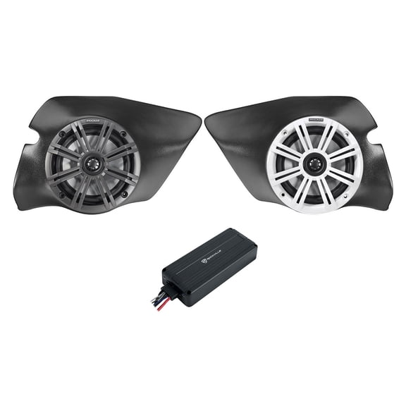 Kicker Kick Panel Speakers+Bluetooth Amp For 2014-17 Polaris RZR 1000/900S/Turbo