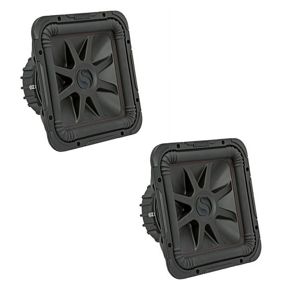 Kicker L7R12 Dual 4 Ohm 12" Square Car Subwoofer, Black