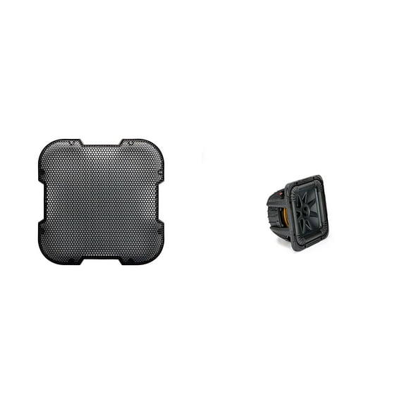 Kicker L7S102 L7S 10" Subwoofer, Dual Voice Coil, 2-Ohm & 52GL710 Grill Bundle