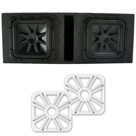 Kicker L7S12 Solo-Baric Subwoofers Vented Box with White LED Grills