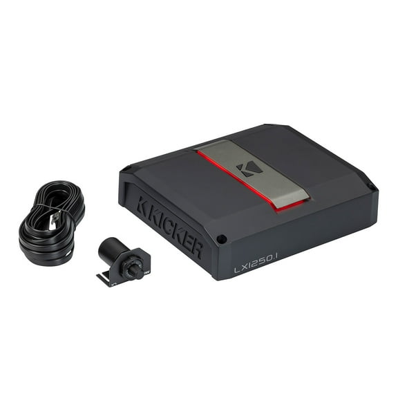 Kicker LX1250.1 Mono Class D Subwoofer Amplifier with Smart Bass