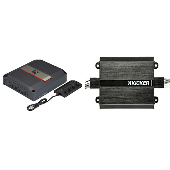 Kicker LX500.4, 46KISLOAD4 Smart Radio Interface, 4-Channel Amplifier - 4x125 Watts Full Range Class-D Amp (51LX5004)