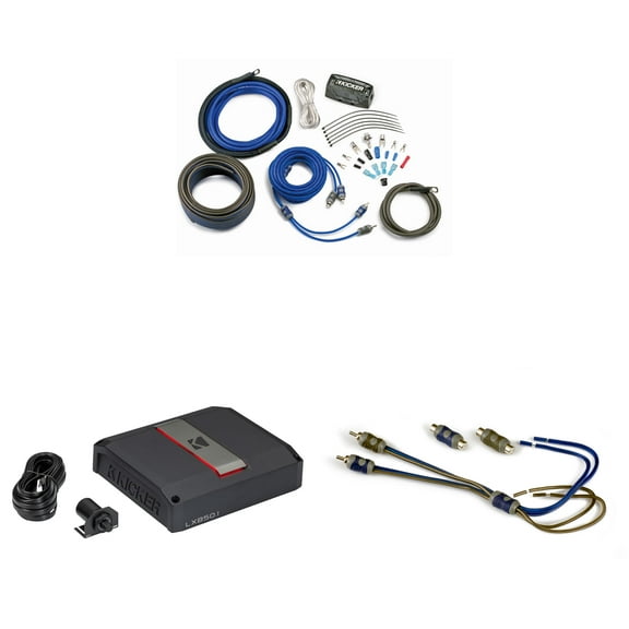 Kicker LX850.1 , KISL & Amp Install Kit, 850w Mono Class-D Subwoofer Amp (51LX8501)