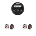 thumbnail image 1 of Kicker Marine Audio Bundle 6.5" LED Speakers KM65 RGB 4 Pack with Bluetooth Marine Stereo Receiver Pontoon Boat Sound System Upgrade, 1 of 7