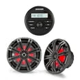 thumbnail image 1 of Kicker Marine Radio 46KMC2 and 8" Charcoal Marine LED Speakers (QTY 2) 1 pair of OEM replacement speakers, 1 of 6