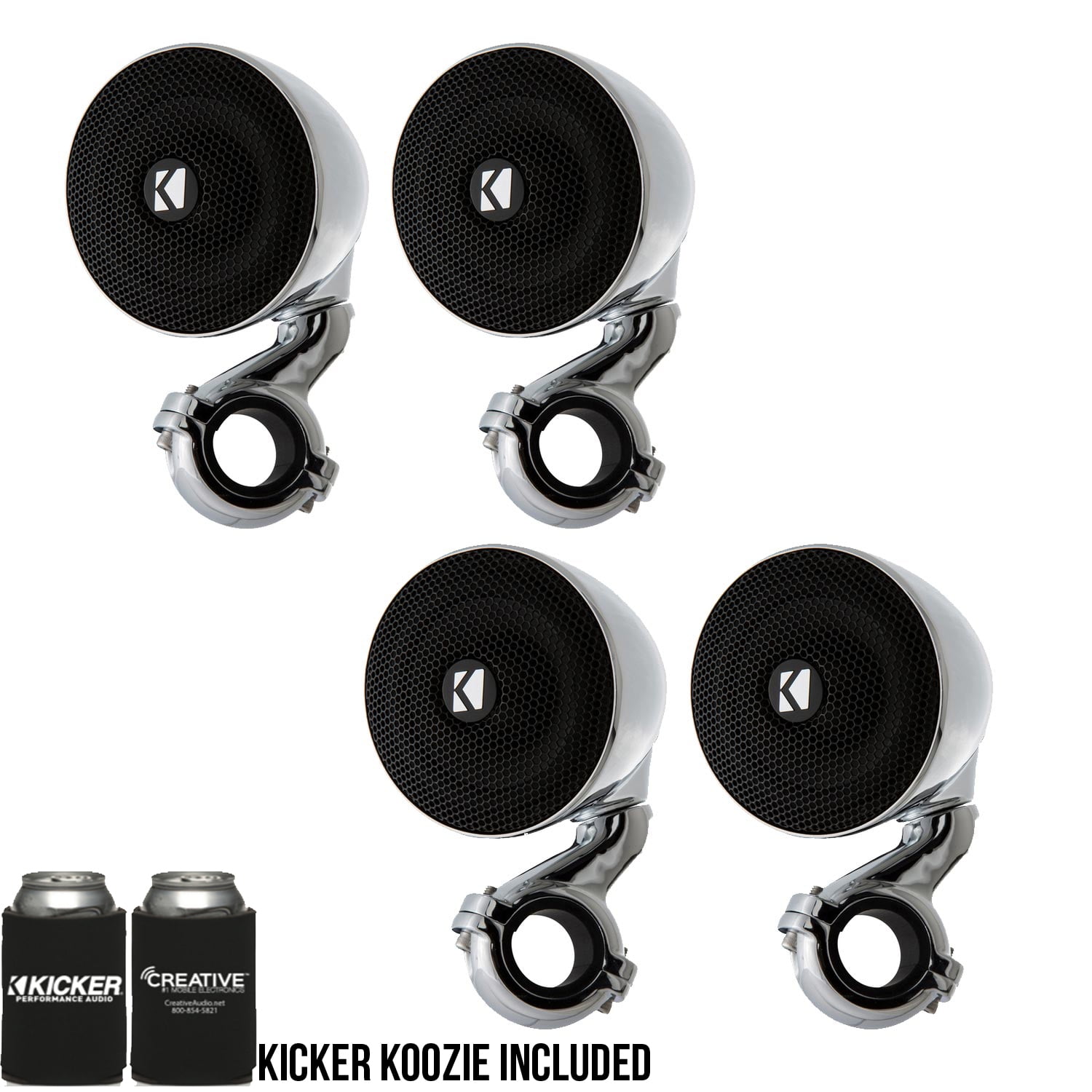 Kicker PSM3 Weather-Proof Enclosed Mini System, 4-Ohm bundle