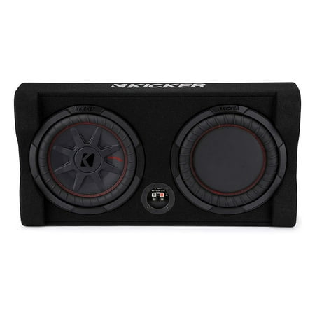 KICKER - PTRTP Powered Down-Firing 10" Dual-Voice-Coil-Ohm Loaded Subwoofer Enclosure - Black