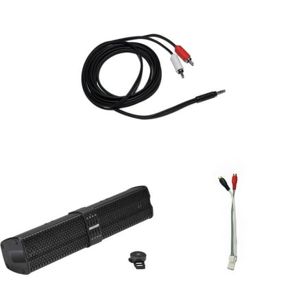 Kicker PowerBar 47KPB1 6 Speaker Amplified Sound Bar & Non-Ride Command RCA Adapter