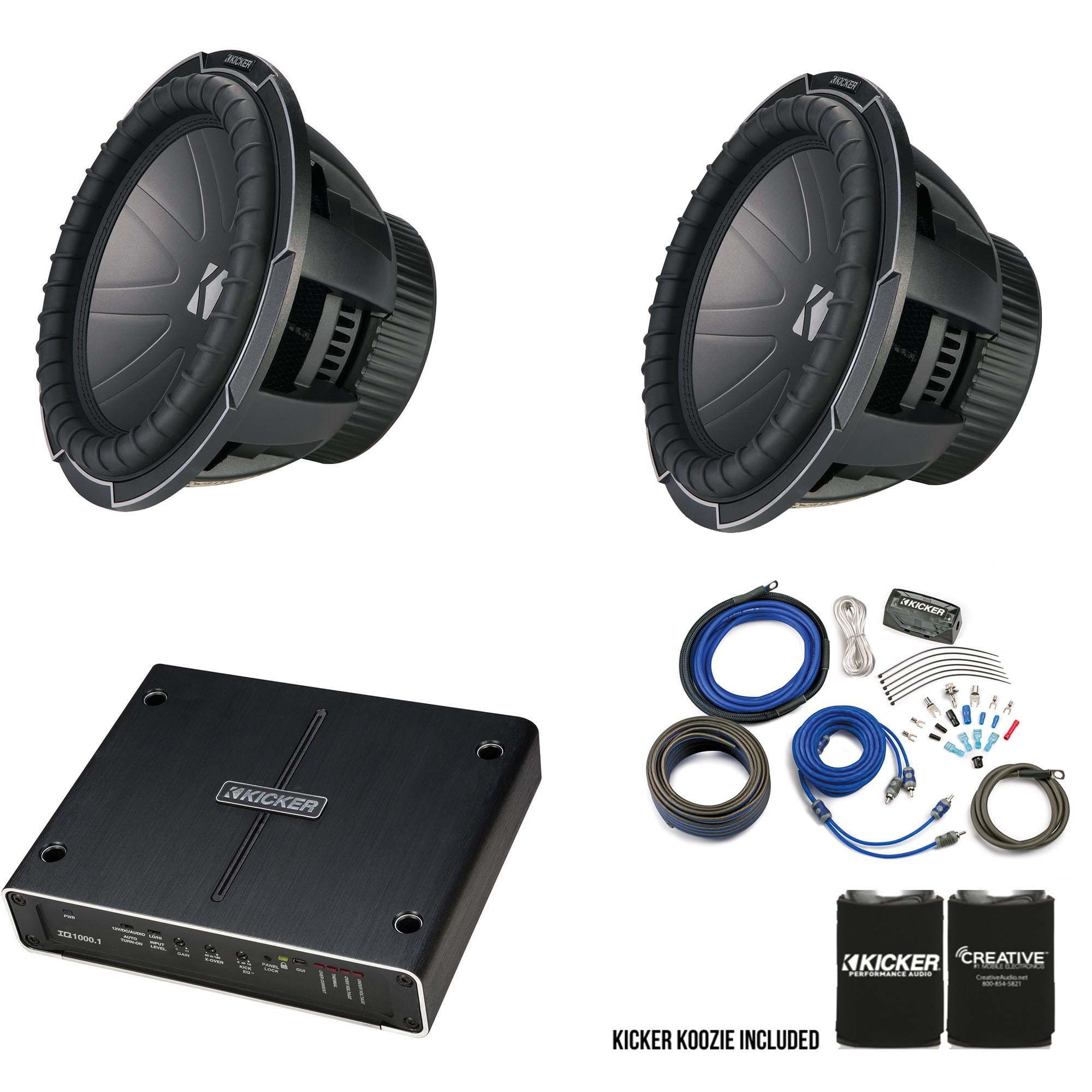 Kicker QClass Bundle Two 42CWQ122 12" CompQ Subwoofers With