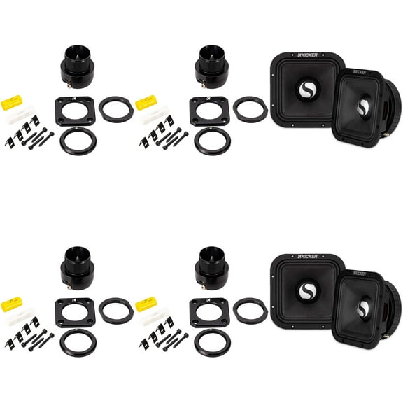 Kicker ST-Series PA ST3TW 1" Bullet Tweeter & ST7MR8 7" Mid Range Bundle ( 4 tweeters )