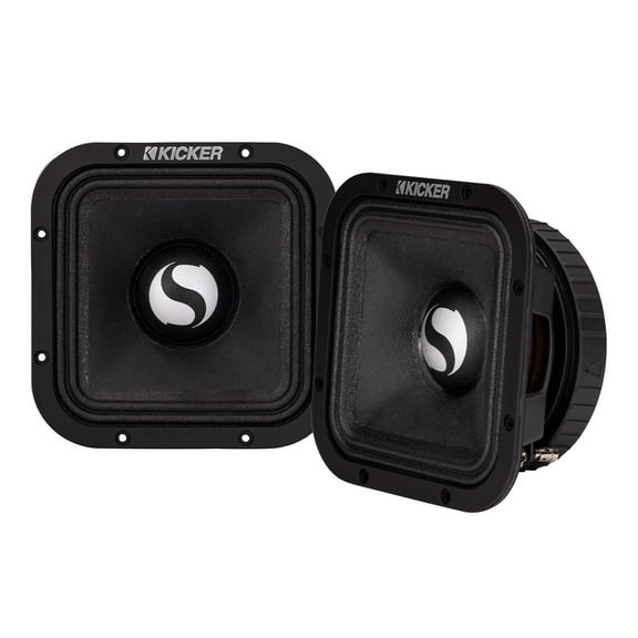 Kicker ST7MR4 7" Street Series Square Midrange 4 Ohm Speakers - Pair