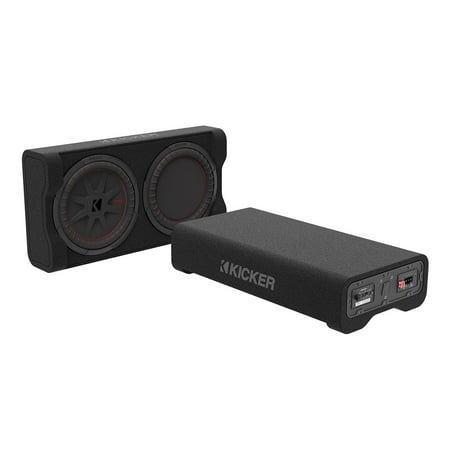 Kicker TRTP 10" 400W Powered Down-Firing Loaded Enclosure with Built-In Amplifier and Remote Bass Control