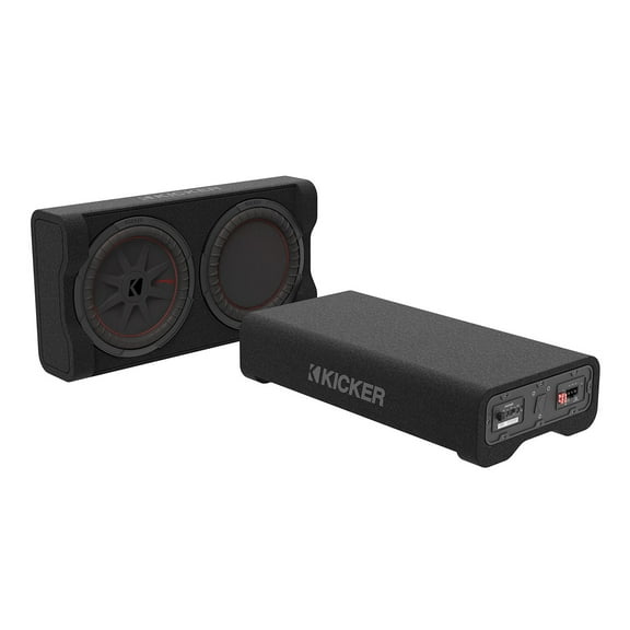 Kicker TRTP 10" 400W Powered Down-Firing Loaded Enclosure with Built-In Amplifier and Remote Bass Control