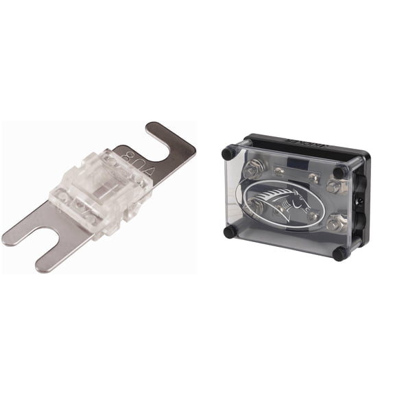 Kicker Warhorse HPFD2 Fused 2-Way Distribution Block & 80 Amp AFS Fuse Bundle