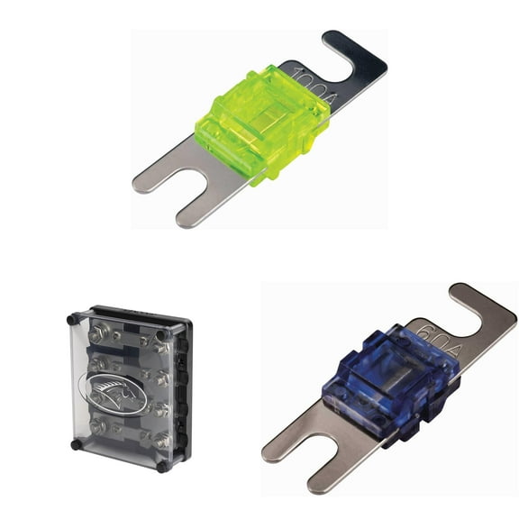 Kicker Warhorse HPFD4 Fused Way Distribution Block & (4 ) AFS 60 / 100 Amp Fuse Bundle