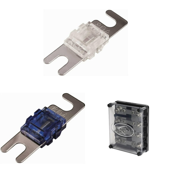 Kicker Warhorse HPFD4 Fused Way Distribution Block & (4 ) AFS 60 / 80 Amp Fuse Bundle