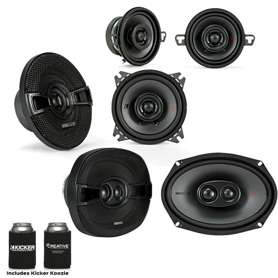Kicker for Dodge Ram 2002-2011 speaker bundle - 2017 Model KS 6x9" speakers, KS 5.25" speakers & KS 3.5" Speakers.
