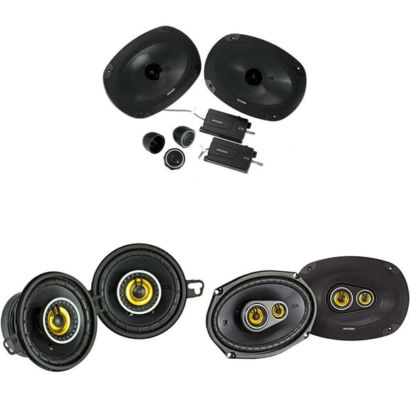 Kicker for Dodge Ram Crew Cab 2012+ bundle- 46CS 6x9 components, 46CS 6x9 coaxials, and 46CS 3.5" coaxials
