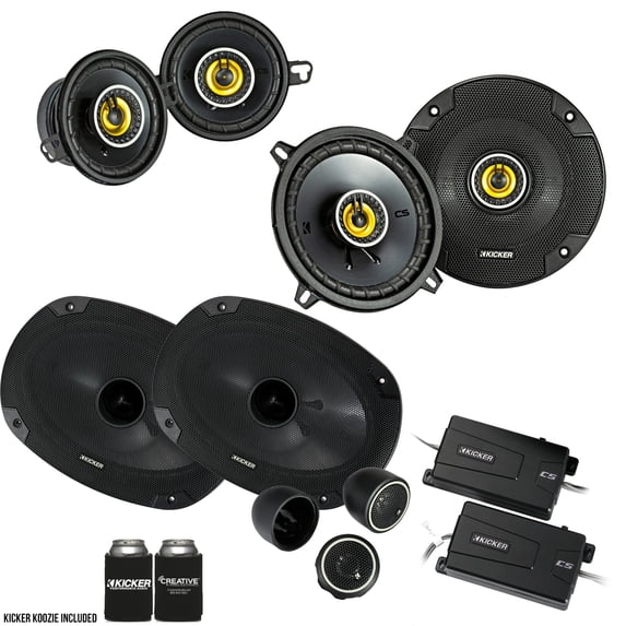 kicker for dodge ram truck 02-11 speaker bundle- cs 6x9" 3-way component speakers, cs 5.25" speakers, & cs 3.5" speakers