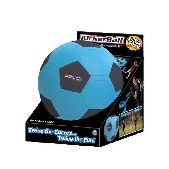 KickerBall Soccer Ball, Trick Ball that Curves and Swerves, Blue, As Seen on TV