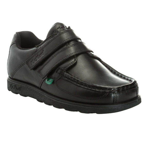 Kickers Boys Fragma Leather Hook and Loop School Shoes
