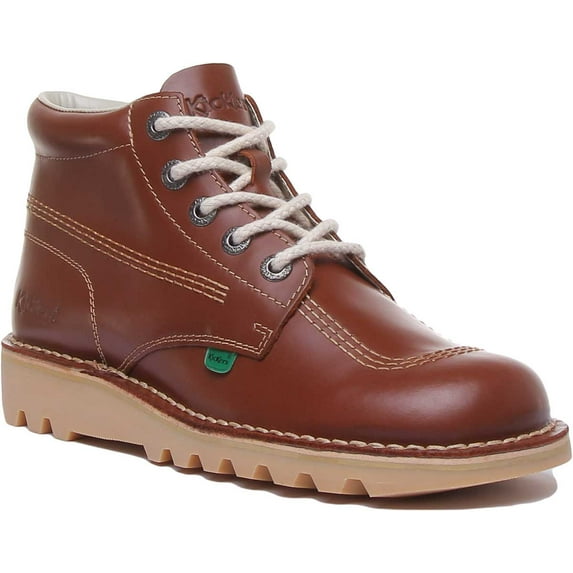 Kickers Kick Hi M Men's Core Lace Up Leather Ankle Boot In Tan Size 11.5