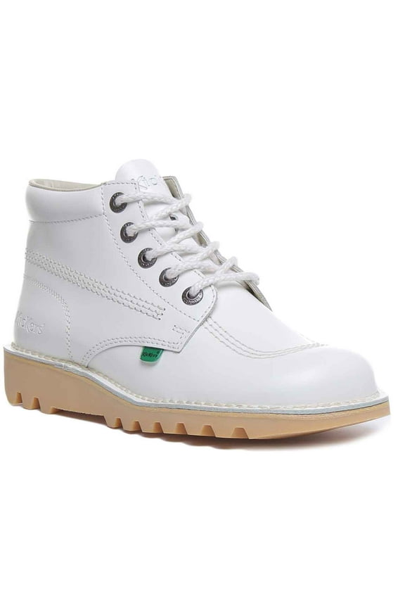 Kick Hi Unisex Core Lace Up Ankle Boots In White Size 11.5M