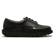 Kickers Kick Lo Core Unisex Lace Up Leather Shoes In Black Blue Size 8M/9F