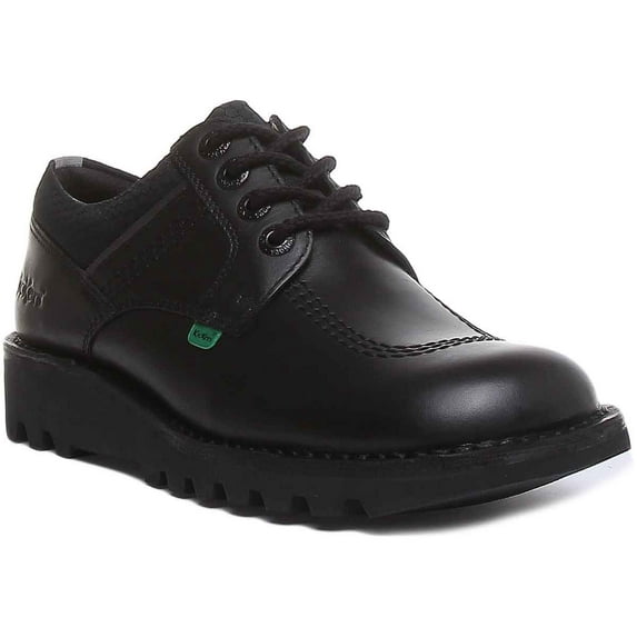 Kickers Kick Lo Flex Men's 4 Eyelet Lace Up Shoes In Black Size 7.5