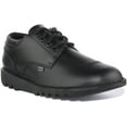 thumbnail image 1 of Kickers Kick Lo Padded Unisex Lace Up Leather Shoes In Black Size 9M/10F, 1 of 6