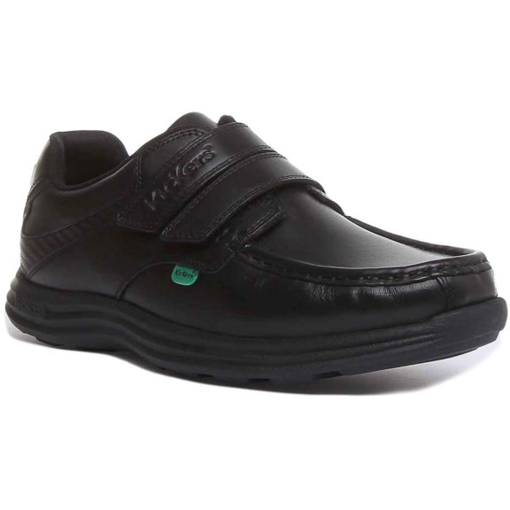 Kickers Reasan Strap Men's 2 Strap Hook And Loop Shoes In Black Size 10