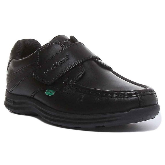 Kickers Reasan Strap Youth Single Hook And Loop Strap Shoes In Black Size 4
