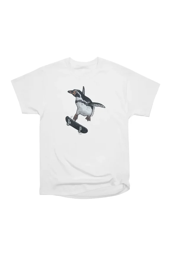 Kickflip Penguin T-Shirt Tee Gift For Him Merch For Her Apparel For Friend