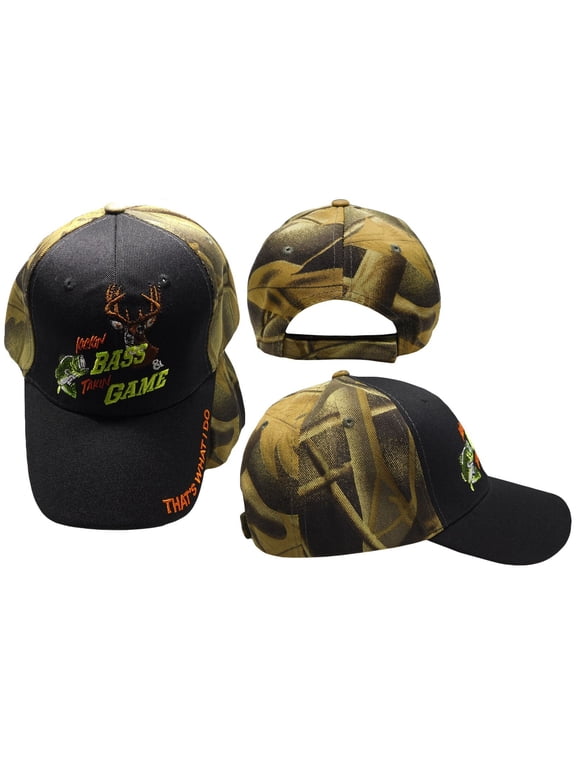Kickin Bass & Takin Game That's What I Do Black Front & Bill Camo Back Hat Cap